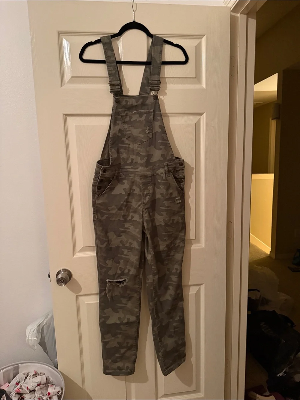 Vanilla Star Olive Green Camo Overalls